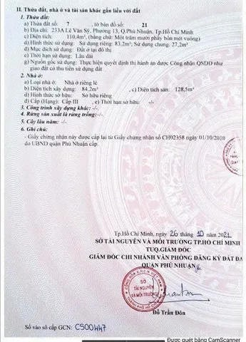 Bán nhà Lê Văn Sỹ, Phường 13, Phú Nhuận – Giá 32 tỷ