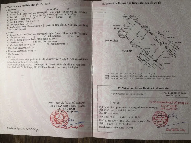 Bán nhà Thái Văn Lung, P. Bến Nghé, Q. 1
