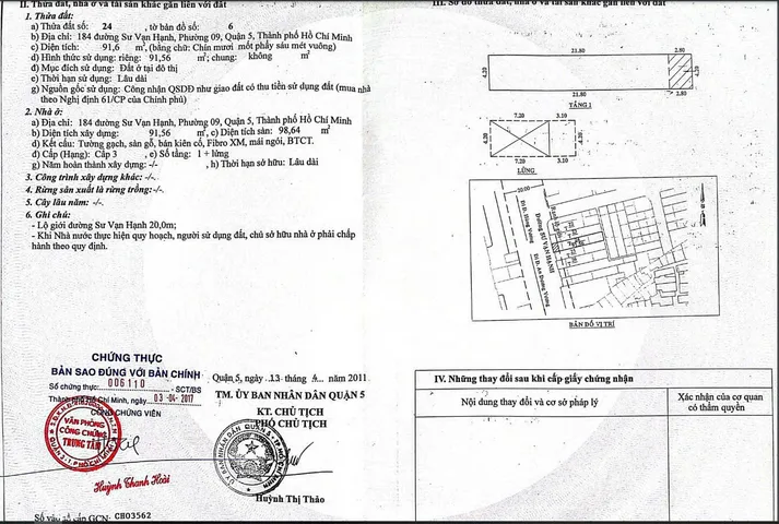 Bán nhà Sư Vạn Hạnh, Phường 9, Quận 5 – Giá 80 tỷ