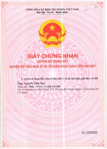 Bán nhà Lê Thánh Tôn, P. Bến Nghé, Q.1