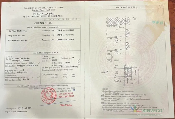 Bán nhà Phan Thúc Duyệt, P4, Q Tân Bình – Giá 33 tỷ