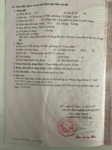 Bán nhà Mặt tiền Cô Bắc, Phường Cô Giang, Quận 1 – Giá 45 tỷ