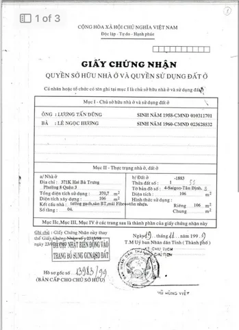 Bán nhà Hẻm Hai Bà Trưng, Phường 8, Quận 3 – Giá 32,5 tỷ