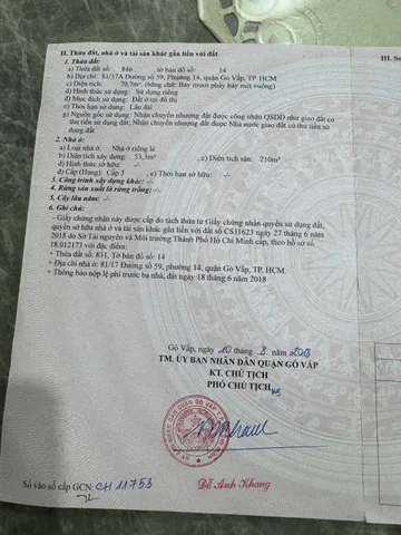 Bán nhà Hẻm Đường Số 59, Phường 14, Quận Gò Vấp – Giá 22,5 tỷ