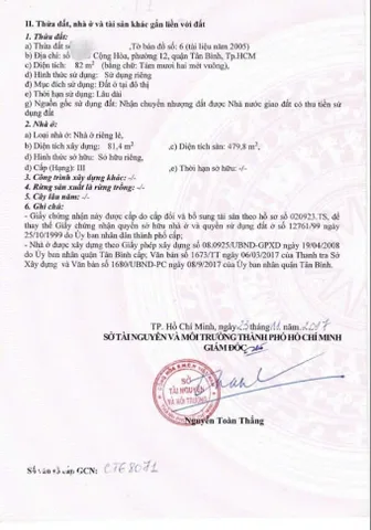 Bán nhà Hẻm Cộng Hoà , Phường 12 , Quận Tân Bình – Giá 26 tỷ
