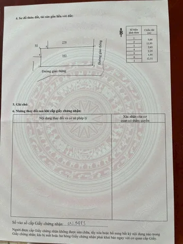 Đất sổ riêng thổ cư 2 mặt tiền đường thông 1.88 tỷ 70 m2