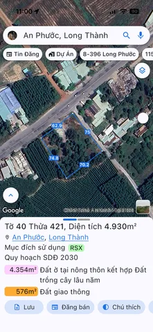 Bán đất 4930m² ngang 62m giá 35 tỷ tại Xã An Phước