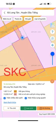 Hơn 1,3 hec mặt tiền DT749D, thuận tiện làm khó xưởng, logistics…quy hoạch SKC