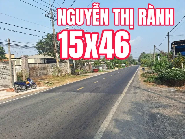 🟥Bán nhà đất mặt tiền Nguyễn Thị Rành Nhuận Đức Củ Chi 15x46 700m² có sẵn 65m² thổ cư giá 3.5 tỷ