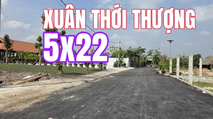 🟥Bán đất nền 5x22 vuông 110m² full thổ cư giá 3.65 tỷ gần chợ Xuân Thới Thượng Xã Bà Điểm