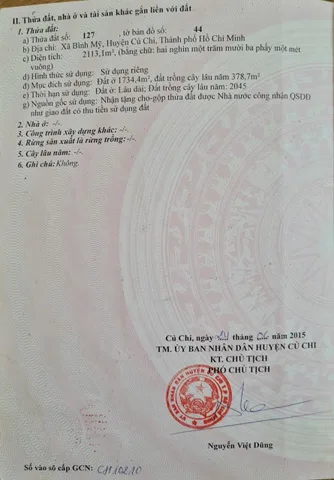 Bán đất thổ cư 2113m2 góc 2MT đường Bình Mỹ tặng xưởng giá 40 tỷ