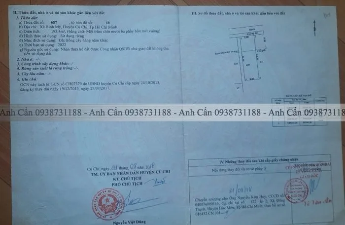 Bán đất 193m² có sẵn 128m² thổ cư ngang 8m giá 3.5 tỷ tại Xã Bình Mỹ