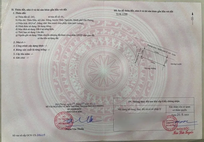 Bán 69.9 m lô góc Lâm Động đường thông cách 203 :30 m ngay chợ . L/h:076.231.9990 em Thúy