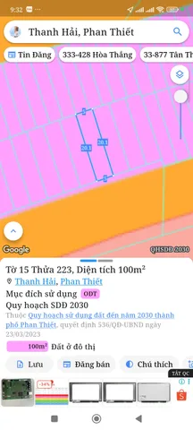 Bán đất 100m² full thổ cư ngang 5m giá 2.8 tỷ tại Phường Phú Thủy