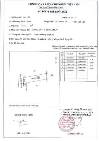 Bán đất 148.7m² có sẵn 60m² thổ cư ngang 6m giá 330 triệu tại Phường Cư Bao