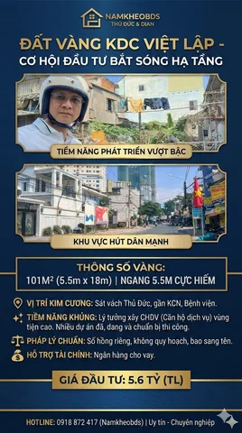 5.6 TỶ MUA NHÀ HẺM CHẬT CHỘI THỦ ĐỨC HAY SỞ HỮU ĐẤT VÀNG 101M² SÁT VÁCH ĐỂ VỪA XÂY Ở, VỪA LÀM CĂN HỘ DỊCH VỤ THU VÀI CHỤC TRIỆU MỖI THÁNG?