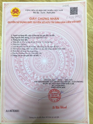 Bán đất 100m² có sẵn 60m² thổ cư ngang 5m giá 1.1 tỷ tại Phường Tân An