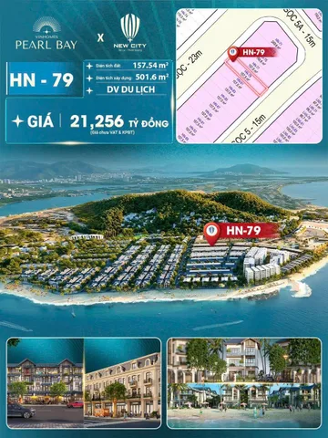 🔥 HN-79 – LÔ DV DU LỊCH HIẾM TẠI VINHOMES PEARL BAY 157.54m² ngang 6m giá 21.26 tỷ tại