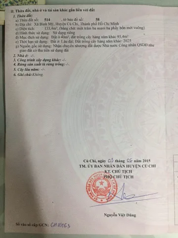 Bán đất 133m² full thổ cư ngang 4.5m giá 4.15 tỷ tại Xã Bình Mỹ