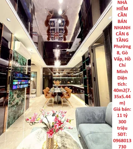 NHÀ HIẾM CẦN BÁN NHANH CĂN 6 TẦNG Phường 8, Gò Vấp, Hồ Chí Minh - GIÁ SIÊU TỐT