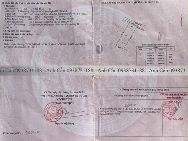 Bán đất 198m² có sẵn 120m² thổ cư ngang 8m giá 3.5 tỷ tại Xã Bình Mỹ