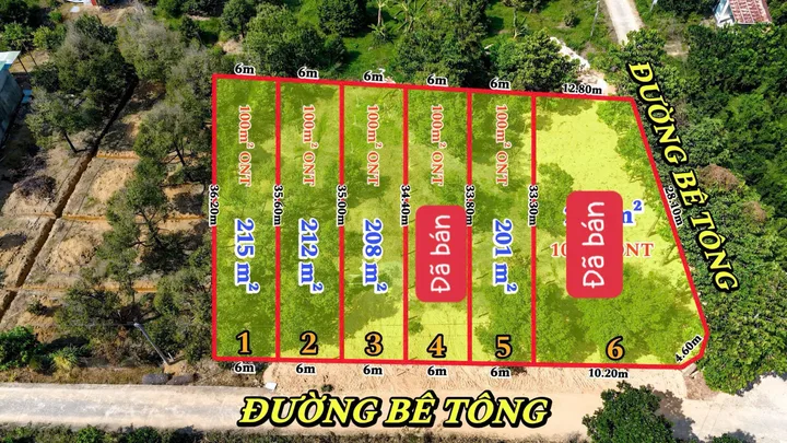 Bán đất 200m² có sẵn 100m² thổ cư ngang 6m giá 319 triệu tại Xã Đạ Tẻh 3
