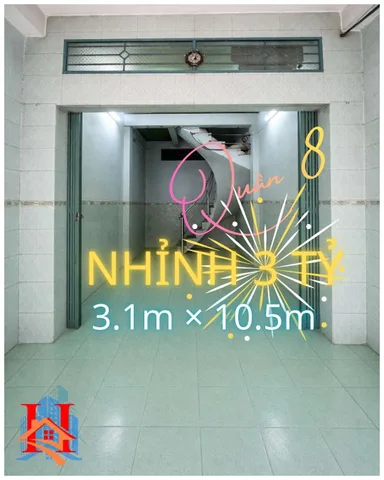 NHÀ Q.8 – 29m², 2 TẦNG, NHỈNH 3 TỶ, HẺM THÔNG, O9I8846608, Q8.120