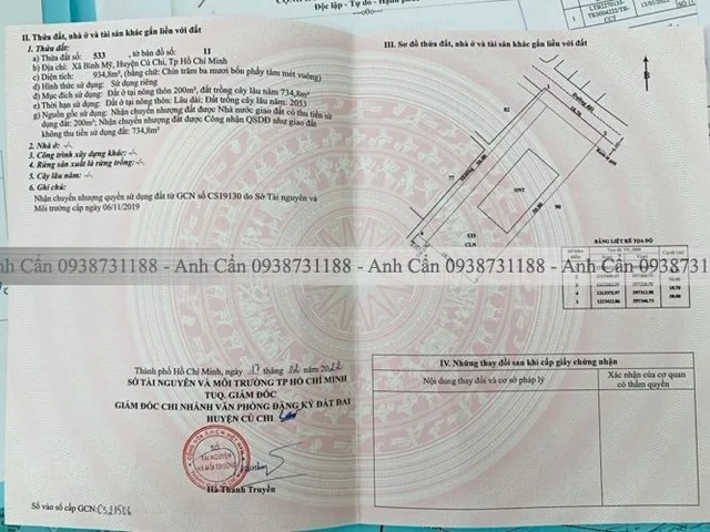 Bán đất thổ cư mt đường số 181 diện tích 935m2 giá chỉ 12.9triệu/m2