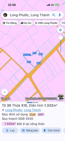 Bán đất 2178m² ngang 35m giá 13 tỷ tại Xã Long Phước