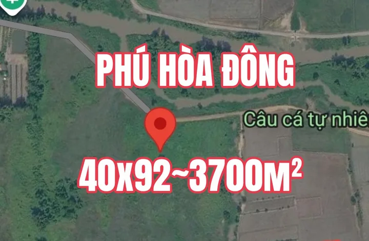 🟥Đất 3700m² ngang 40x92m giá 37 tỷ hướng vào Đường Tỉnh Lộ 15 Xã Phú Hòa Đông rẻ nhất khu vực