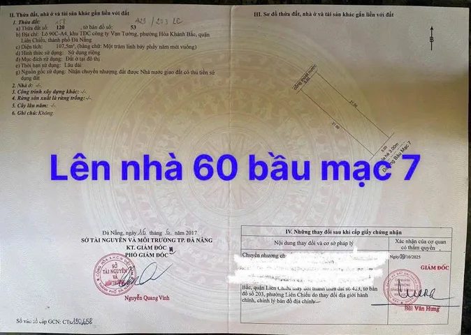 📌📌📌LÀM VIỆC TRỰC TIẾP GIÁ TỐT !!! Bán đất Bàu Mạc 7, Hòa Khánh Bắc