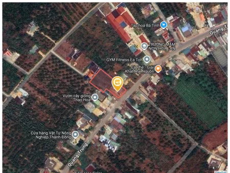 Bán đất 1896m² có sẵn 200m² thổ cư ngang 20.6m giá 17.5 tỷ tại Đường Quang Trung Xã Dliê Ya