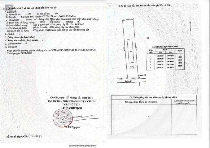 Bán đất 550m² có sẵn 100m² thổ cư ngang 11m giá 6.8 tỷ tại Xã Bình Mỹ
