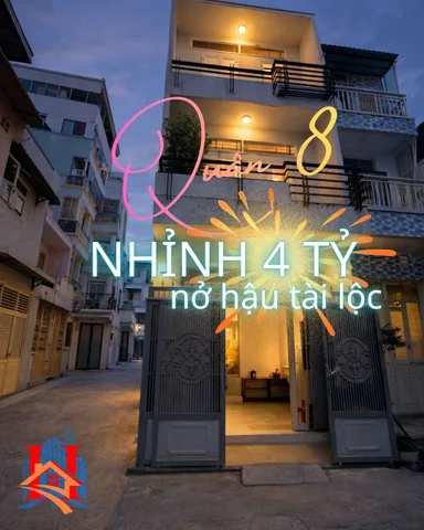 NHÀ Q.8  3 TẦNG NỞ HẬU, NHỈNH 4 TỶ – HẺM 5M BA ĐÌNH – CĂN GÓC THOÁNG, O918846608, .Q8.121