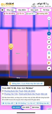 Bán nhà 78.4m² có sẵn 77m² thổ cư ngang 5.5m giá 3.48 tỷ tại Phường Buôn Ma Thuột