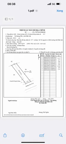 Bán đất 106.5m² có sẵn 95m² thổ cư ngang 5m giá 1.19 tỷ tại Xã Quảng Phú