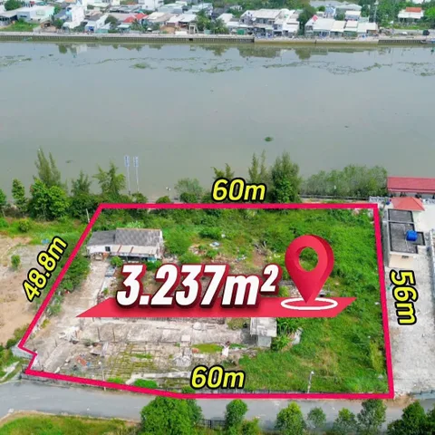 Full Thổ cư ODT 3237m2 (60x58) Mt sông Cần Giuộc, TT Cần Giuộc, Long An
