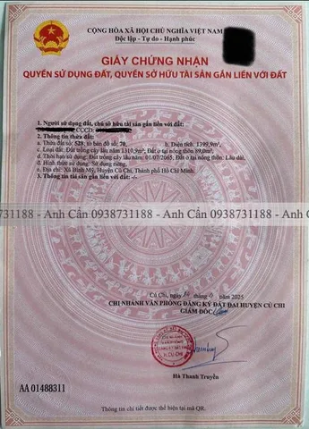 Bán đất 1440m² có sẵn 89m² thổ cư ngang 23m giá 15.5 tỷ tại Xã Bình Mỹ
