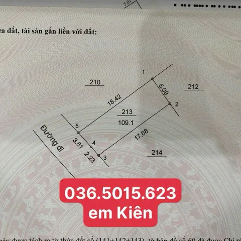 CHÍNH CHỦ CẮT LỖ 300TR BÁN NHANH MẢNH ĐẤT RỘNG 109M2 GIÁ 3 tỷ