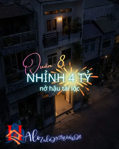 Q.8.122 – NHÀ 3 TẦNG – HẺM BA ĐÌNH – CHÁNH HƯNG – SÁT GẦN Q5, O918.8466.O8