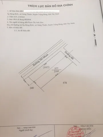 Bán đất 4733.9m² ngang 73m giá 43.8 tỷ tại Xã Hưng Thuận