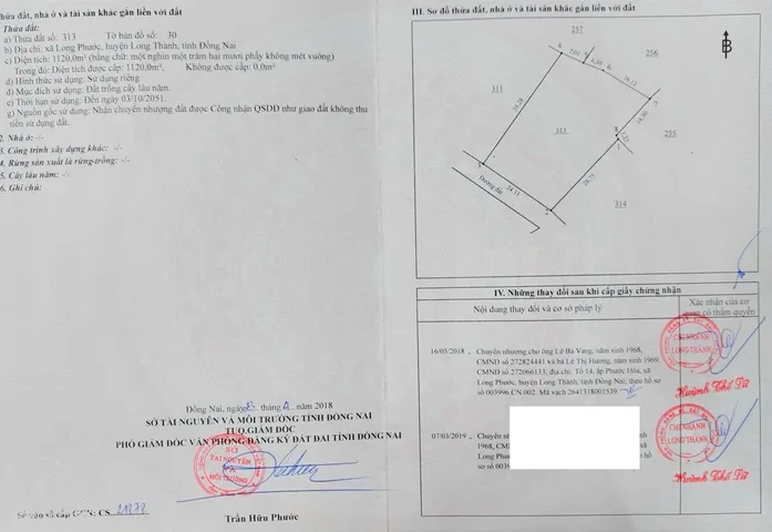 Bán đất 1120m² ngang 24m giá 3.9 tỷ tại Xã Long Phước