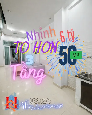Q.8.124 – NHÀ 3 TẦNG NỞ HẬU, HƠN 50 M2, CHỈ NHỈNH 6 TỶ, CHÁNH HƯNG, GẦN PARCMALL Q8, O918-846-8O8