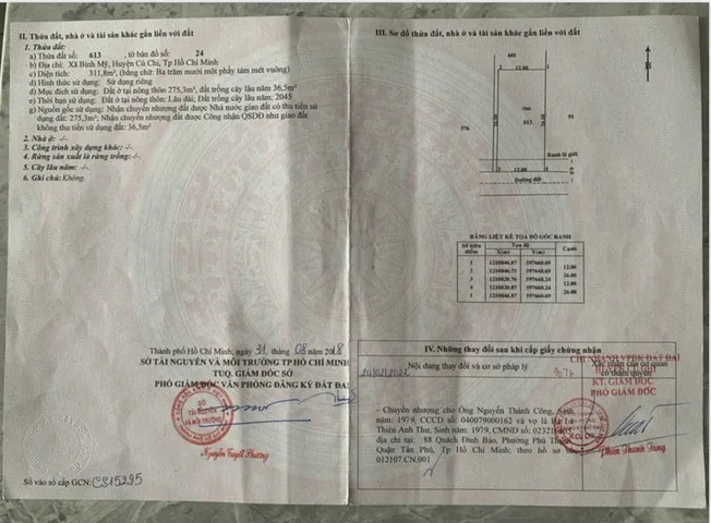 Bán đất thổ cư 2MT đường số 171 diện tích 311m2 giá  22 triệu/m