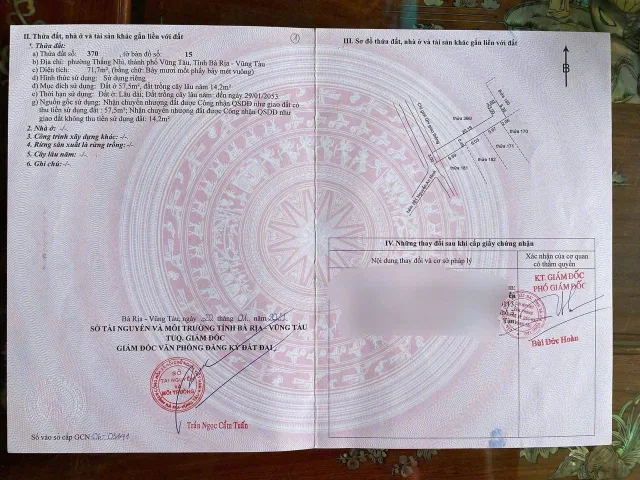Bán nhà ngay ngã tư giếng nước, hẻm 281/ Đường Nguyễn An Ninh, Vũng Tàu