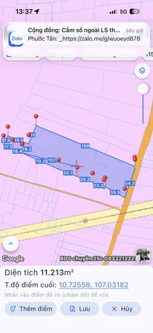 Bán đất 11373m² có sẵn 300m² thổ cư ngang 55m giá 28 tỷ tại Xã Long Phước