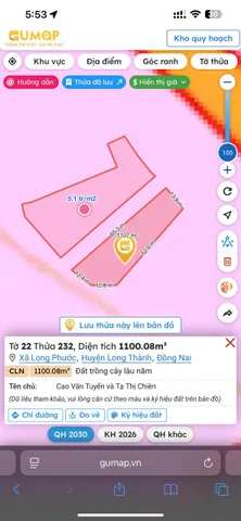 Bán đất CLN Long Phước Long Thành gần đường 25C và sân bay Long Thành