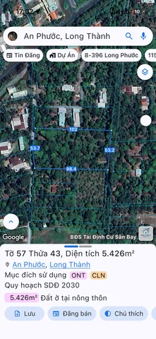 Bán đất 5425.8m² có sẵn 200m² thổ cư ngang 53m giá 28 tỷ tại Xã An Phước