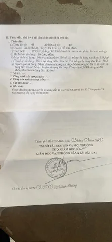 Bán đất 400m² có sẵn 216m² thổ cư ngang 17m giá 6.7 tỷ tại Xã Bình Mỹ