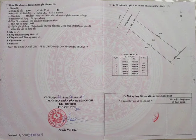 Bán đất 550m² ngang 10m giá 2.2 tỷ tại Xã Bình Mỹ